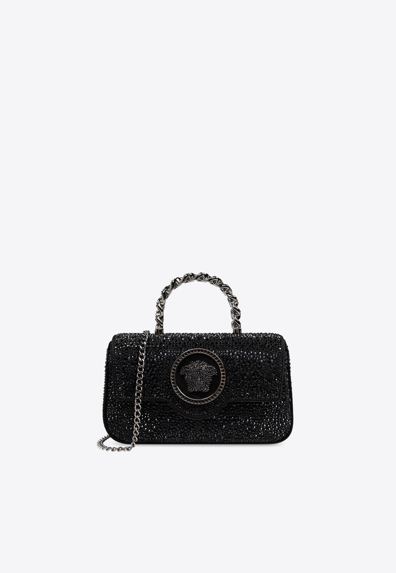 Versace Mini Crystal La Medusa Top Handle Bag 1013439 1A06487-1B00E