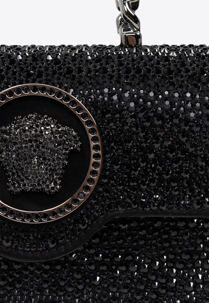 Versace Mini Crystal La Medusa Top Handle Bag 1013439 1A06487-1B00E