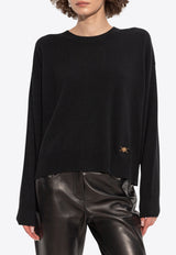 كنزة محبوكة واسعة من مزيج الكشمير