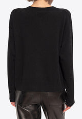 كنزة محبوكة واسعة من مزيج الكشمير