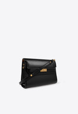 Tory Burch Lee Radziwill Leather Shoulder Bag Black 158720 0-001