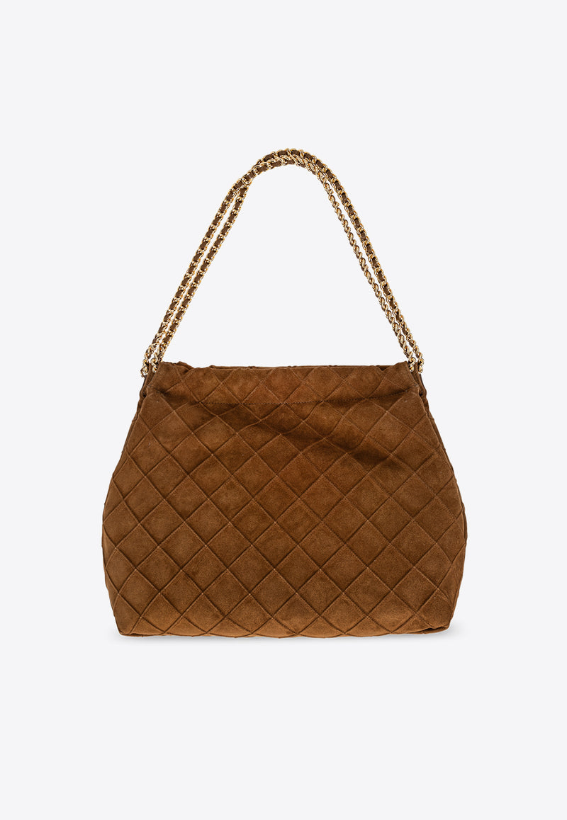 Tory Burch Fleming Soft Suede Hobo Bag 167727 0-222