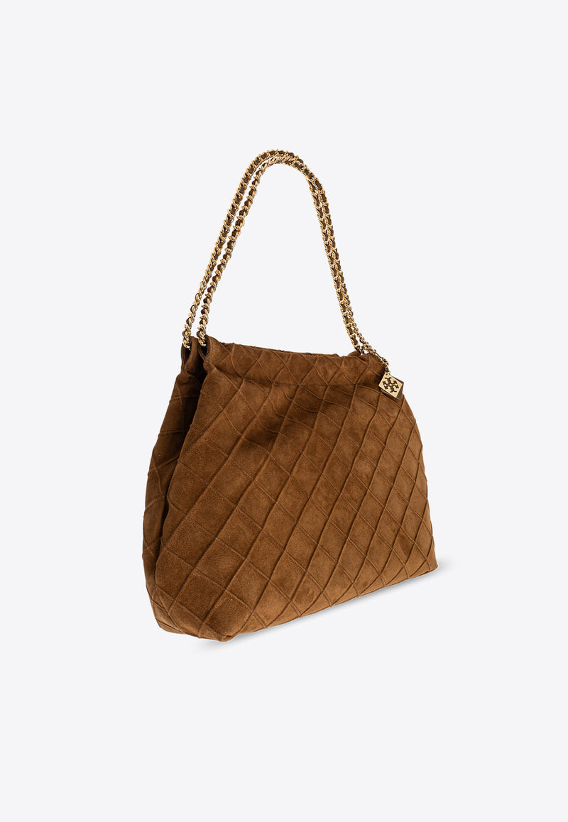 Tory Burch Fleming Soft Suede Hobo Bag 167727 0-222