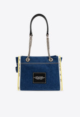 Small Denim Chain Tote Bag