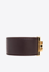 Gancini Buckle Leather Bracelet