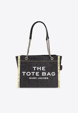 Medium Denim Chain Tote Bag