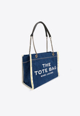 Medium Denim Chain Tote Bag