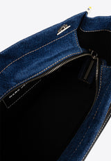 Medium Denim Chain Tote Bag