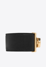 Gancini Buckle Leather Bracelet