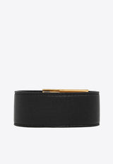 Gancini Buckle Leather Bracelet