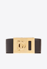 Gancini Buckle Leather Bracelet