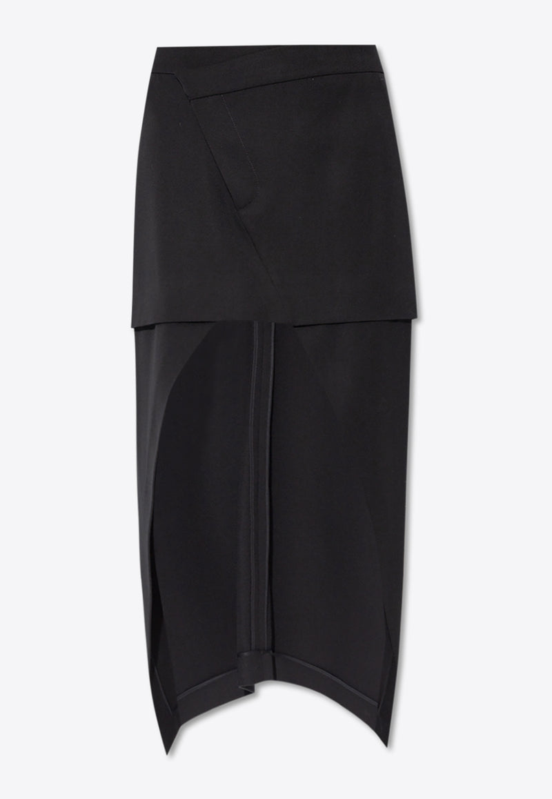 Alexander Mcqueen Asymmetric Paneled Midi Skirt 804732 QJACH-1000
