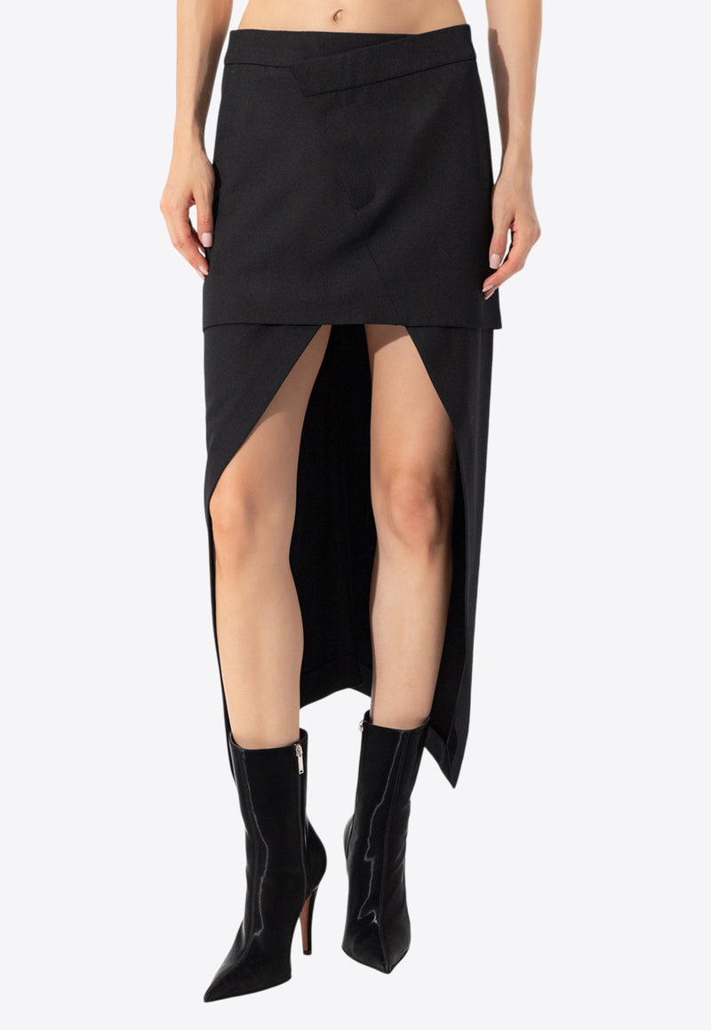 Alexander Mcqueen Asymmetric Paneled Midi Skirt 804732 QJACH-1000