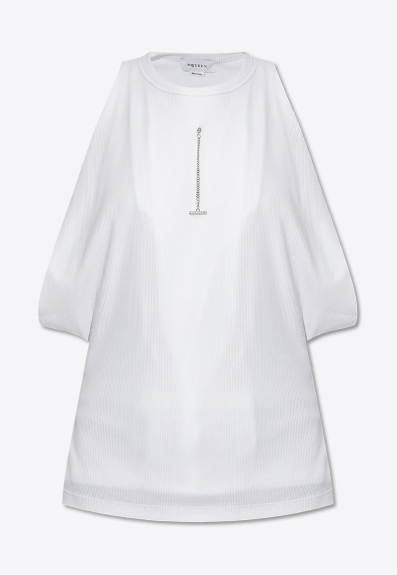 Alexander Mcqueen Draped Ribbed Tank Top 804191 QLADW-9000