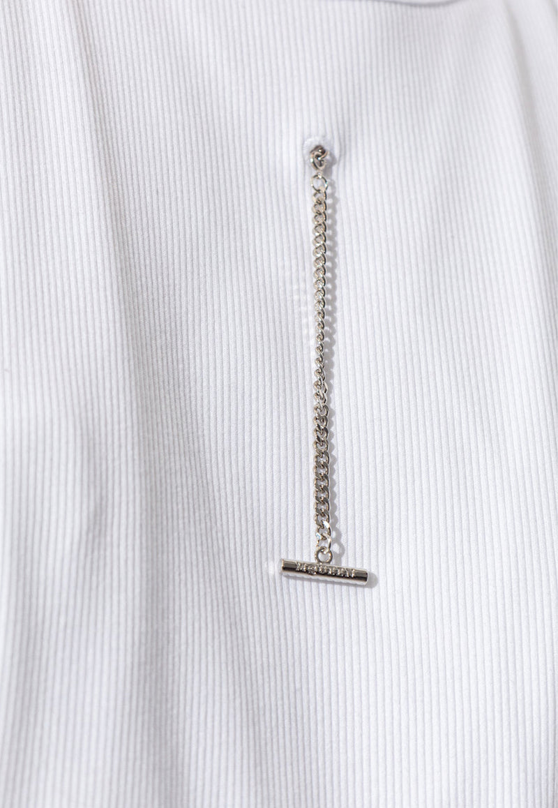 Alexander Mcqueen Draped Ribbed Tank Top 804191 QLADW-9000