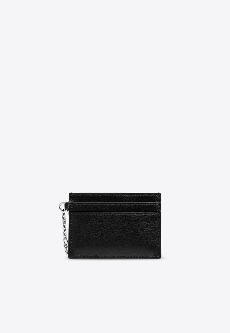 Alexander Mcqueen Chain Leather Logo Cardholder 804434 1T1AN-1000