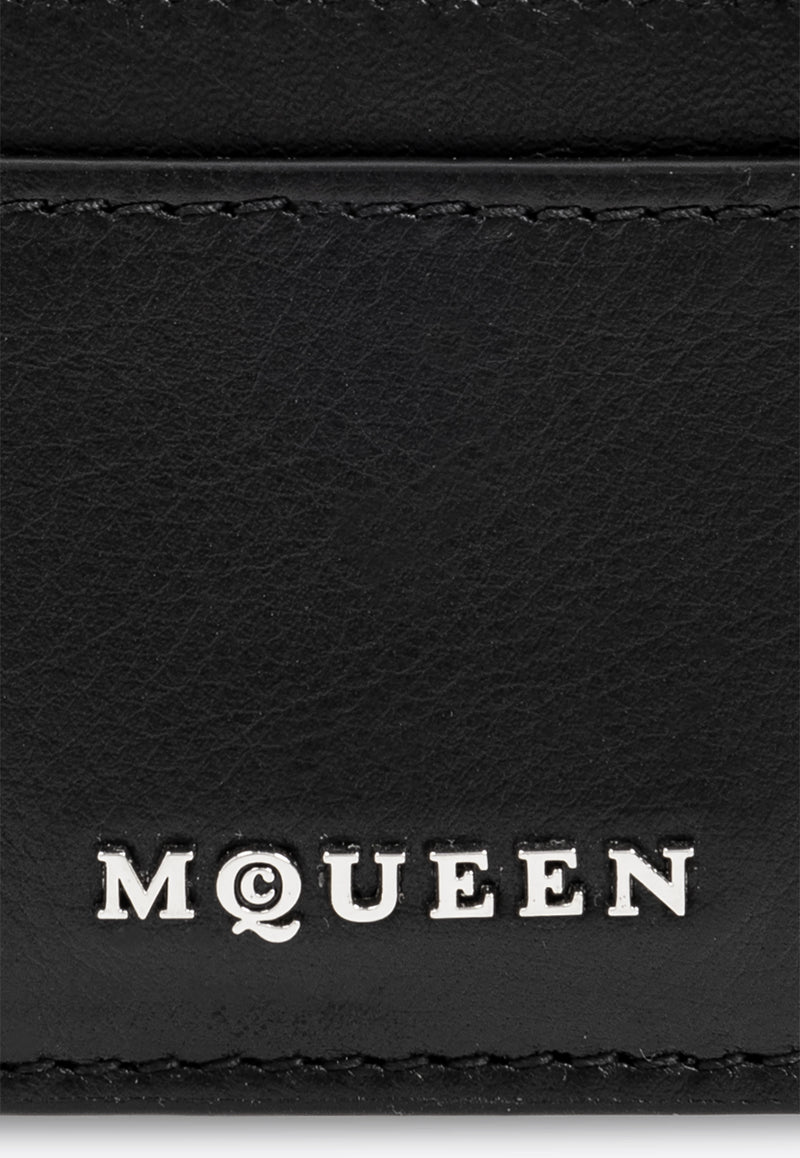 Alexander Mcqueen Chain Leather Logo Cardholder 804434 1T1AN-1000