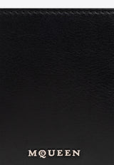 Logo Print Bi-Fold Leather Wallet