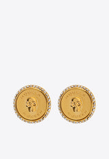 Alexander Mcqueen Sovereign Skull Logo Earrings 806997 J160G-4135
