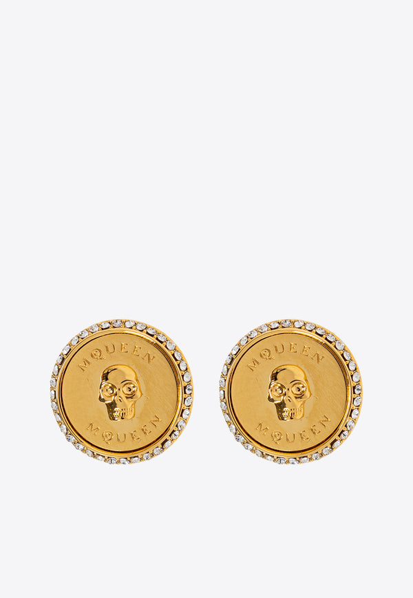 Alexander Mcqueen Sovereign Skull Logo Earrings 806997 J160G-4135