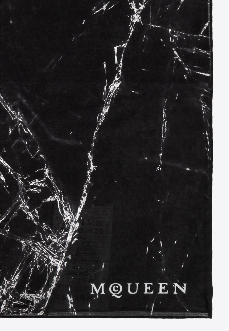 Alexander Mcqueen Smashed Screen Printed Scarf 808537 4105Q-1078