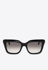 Alexander McQueen Logo Print Butterfly Sunglasses Gray 809919 J0749-1053