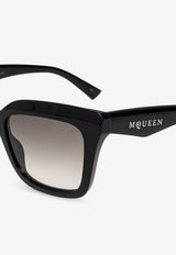 Alexander McQueen Logo Print Butterfly Sunglasses Gray 809919 J0749-1053