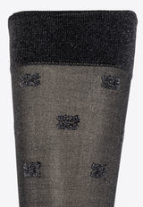 Ganni Butterfly Logo Knee-Length Socks A6297 5896-099