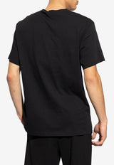 Alexander McQueen Logo Embroidered T-shirt Black 808472 QXAA8-0512