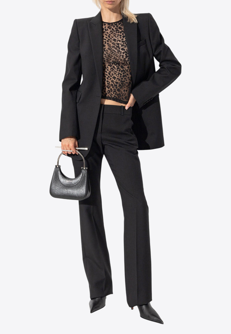 Alexander Mcqueen Tailored Bootcut Wool Pants 808653 QJADK-1000