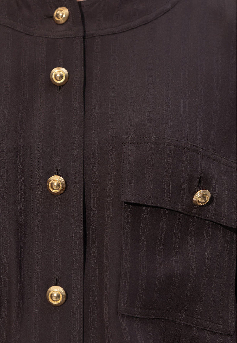 Tom Ford Whitney Striped Silk Maxi Shirt Dress AB3427 FAX1311-KB922