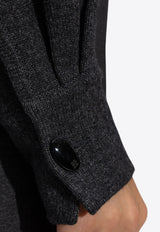 كنزة من الكشمير بياقة عالية بذيل