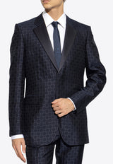 Single-Breasted Logo Monogram Blazer