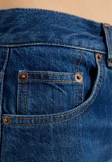 Raw-Cut High-Rise Jeans