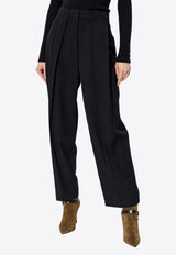 High-Rise Pleated Baggy Pants
