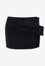 Draped Mini Skirt
