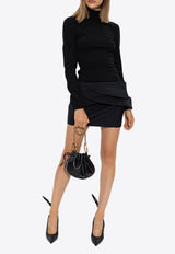 Draped Mini Skirt