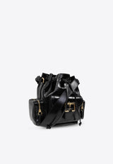 Camera Leather Bucket Bag