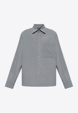 Balmain Shirt with pocket Grey DH1HS390 VD59-9BV