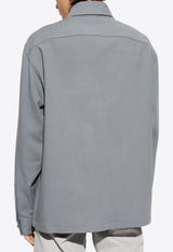 Balmain Shirt with pocket Grey DH1HS390 VD59-9BV