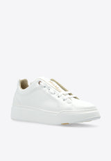 Max Mara Maxiv Leather Low-Top Sneakers  White MAXIV 2424766132-006
