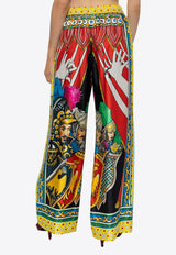 Dolce & Gabbana Carretto Print Silk Pajama Pants Multicolor FTAMPT GDS12-HH80D