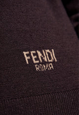Layered-Trim Logo Sweater