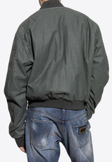 Oversized Zip-Up Bomber Jacket
