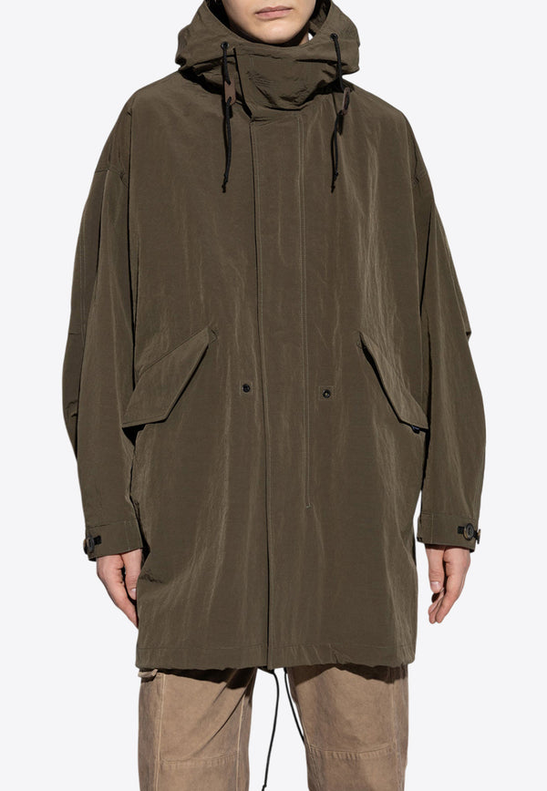 Dolce & Gabbana Zip-Up Hooded Parka Jacket G046KT FUS1W-M3727