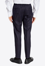 Tailored Straight-Leg Wool Pants