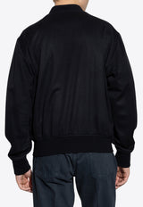 Cashmere Zip-Up Bomber Jacket
