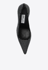 Ixia 80 Satin Crystal Mesh Pumps