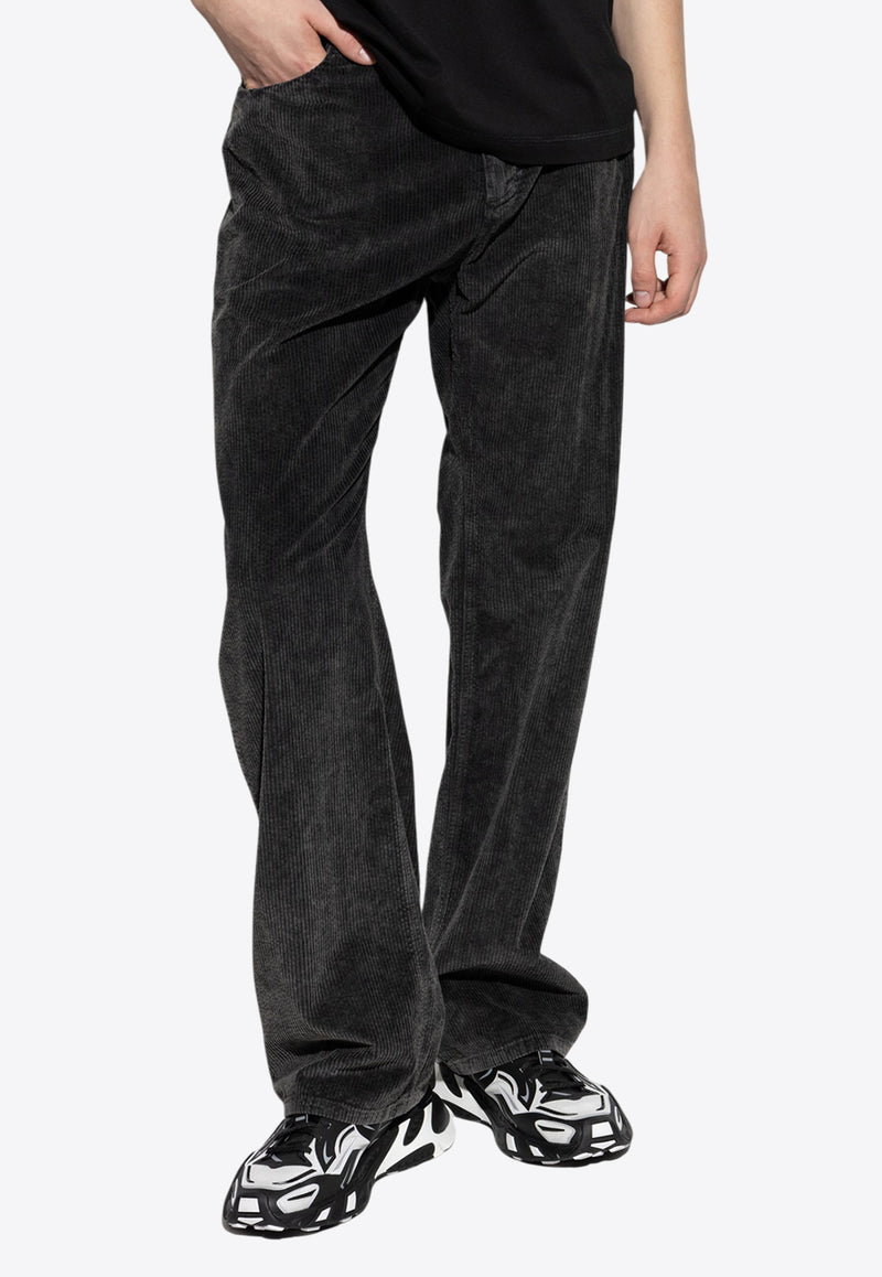 Dolce & Gabbana Logo Plaque Oversized Corduroy Pants GWVNXT G8LI1-N0000