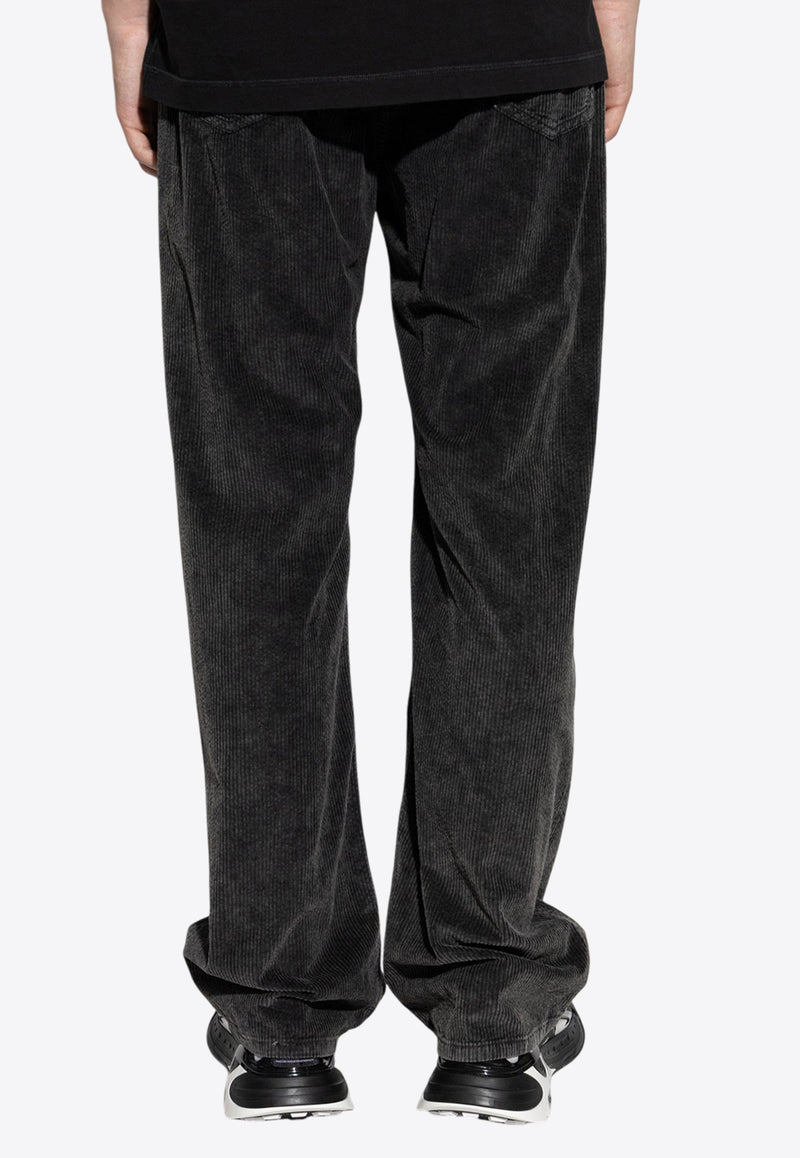 Dolce & Gabbana Logo Plaque Oversized Corduroy Pants GWVNXT G8LI1-N0000